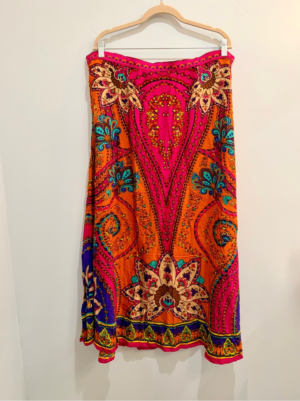 Soft Surroundings Marguerite Maxi Skirt Floral Bora Bora Scarf Print Tall Large - Picture 11 of 14